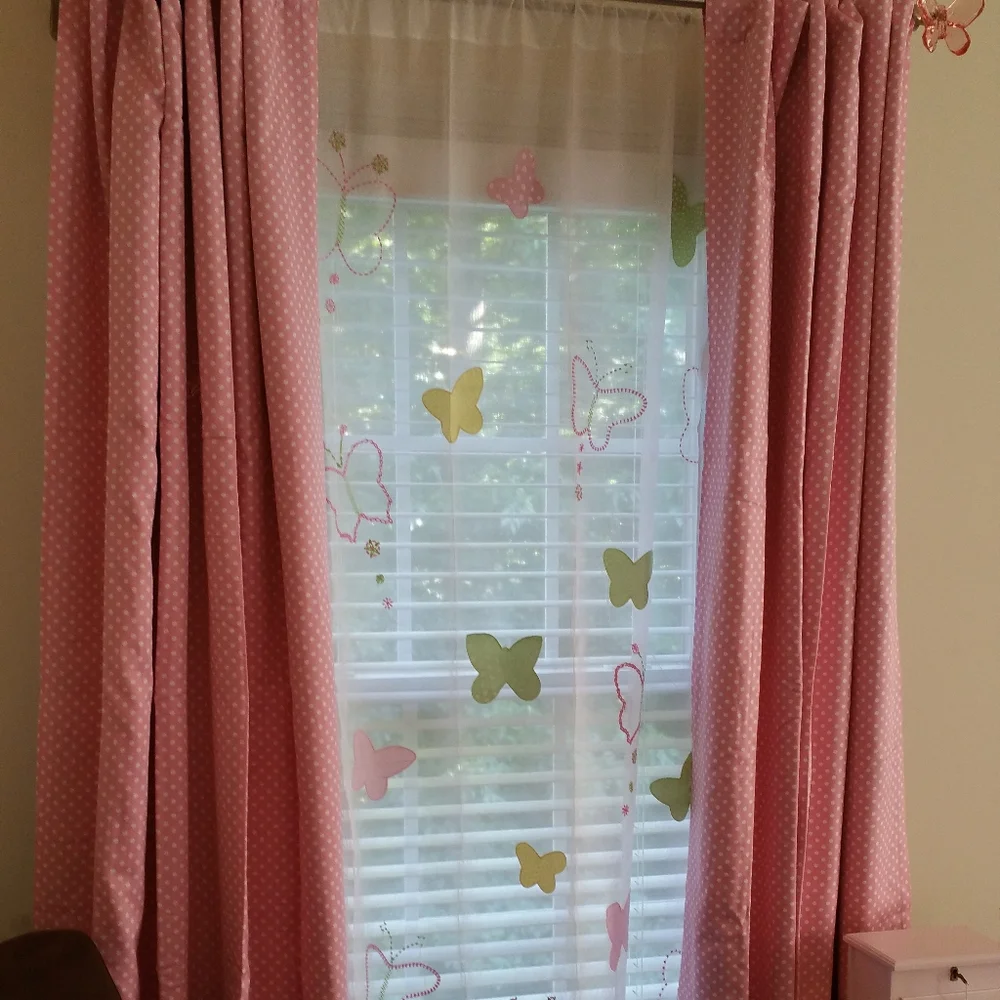 Pottery Barn Kids 2 sheer curtains